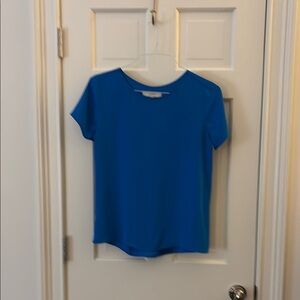 LOFT Blue Short Sleeve Tee Classic Crew Neck